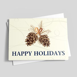 Two Pinecones Holiday Card