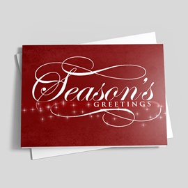 Red Sparkle Holiday Card
