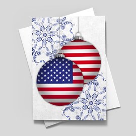 Patriotic Ornaments Holiday Card