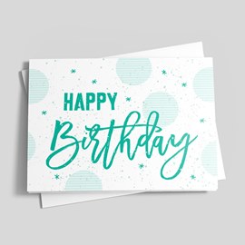 Mint Green Birthday Card