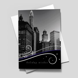 Vertical Chicago Swirls in Ebony