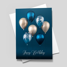 Celebration Streamers, Business Birthday Cards