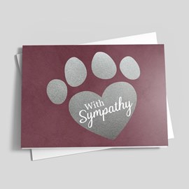 Sympathy Paw Maroon
