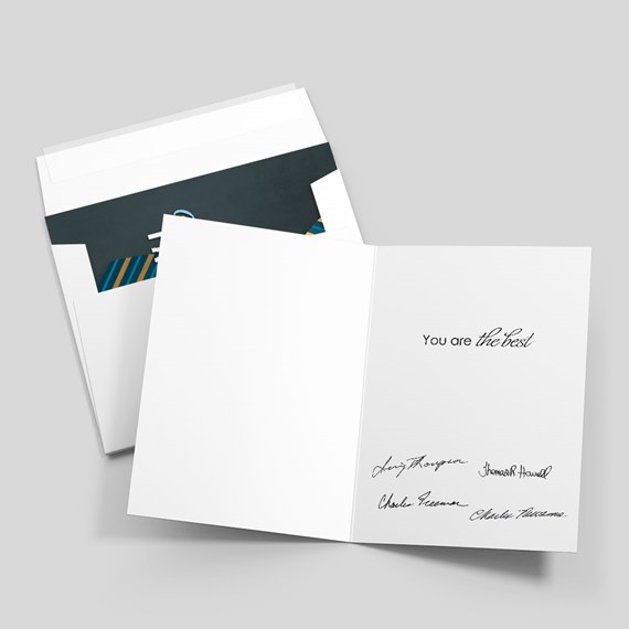 greeting card with customizable text area and envelope