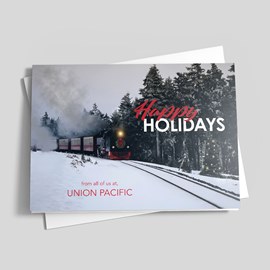 Holiday Locomotive Card