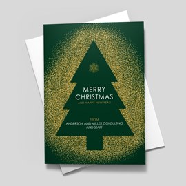 Gold Glitter Holiday Card