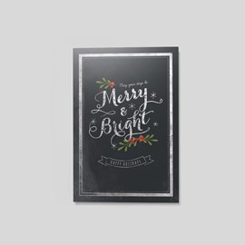 Merry & Bright Holidays Postcard