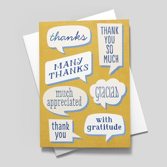 Many Thanks Thank You Card