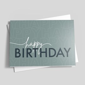 Happy Slate Birthday Card