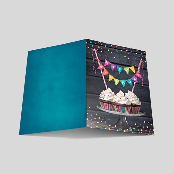 Cupcake Platter Birthday Card