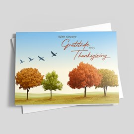Autumn Flight Thanksgiving Card