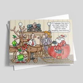 Santa's Trial Holiday Card