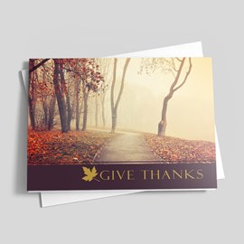 Morning Walk Thanksgiving Card