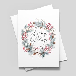 Wreath of Winter Holiday Card