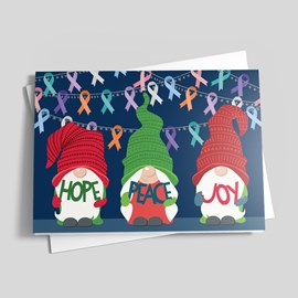 Friendly Gnomes - Multi-color Ribbons Card