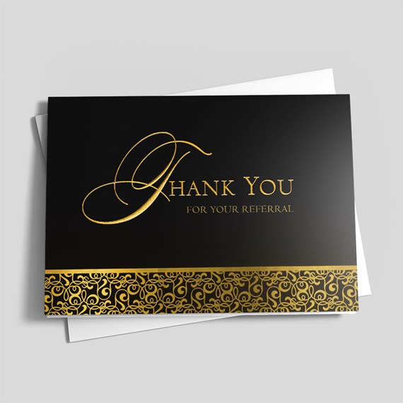 Gilded Details Thank You Card
