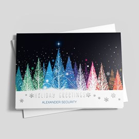 Dazzling Trees Holiday Card