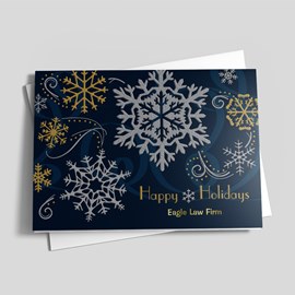 Dazzling Snowflakes Holiday Card