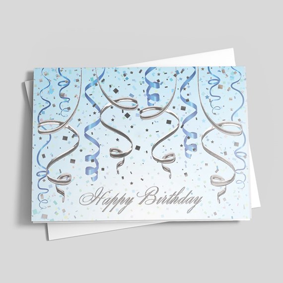 Blue Streamer Birthday