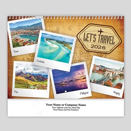 Travel Spiral Wall Calendar